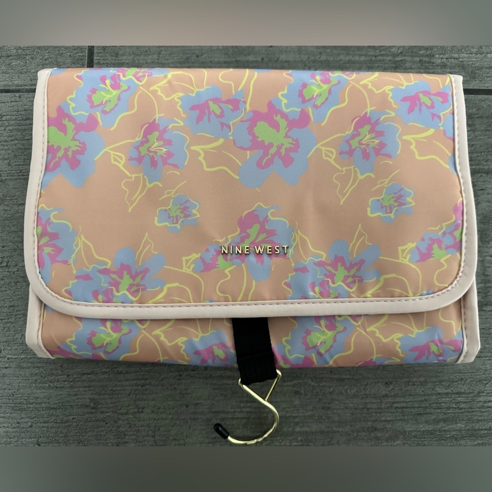 Nine West Floral Hanging Makeup Bag - Picture 1 of 5